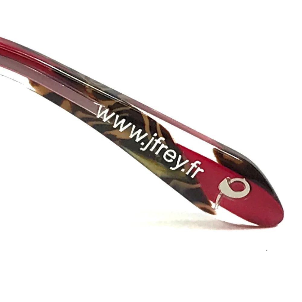 J. F. Rey Petite Eyeglasses Frames PM058 8010 Red Silver Gray 48-18-140